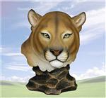 WLD27765 Wary 9.35"T Mountain Lion Bust 